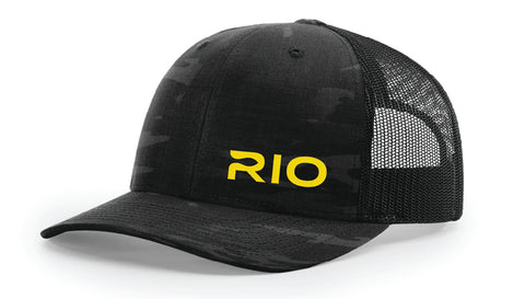 Rio Logo Meshback Black Camo Cap